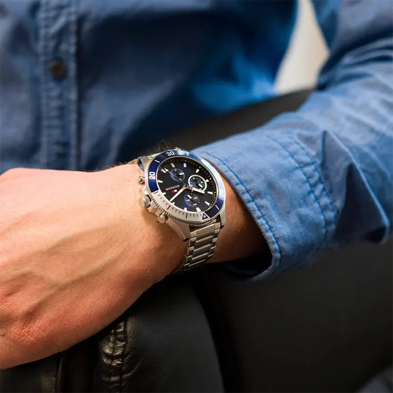 Tommy Hilfiger Larson Blue Dial Casual Men's Watch- 1791917